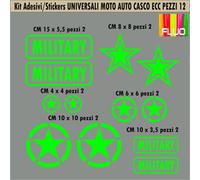Kit 12 Adesivi Stella Militare US Army USA Marines War 4x4 off Road cod. 1656