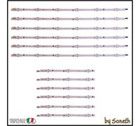 KIT 12 BARRE LED PER TV D4GE-480DCA-R2 D4GE-480DCB-R2