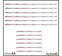 KIT 12 BARRE LED PER TV D4GE-480DCA-R3 D4GE-480DCB-R3