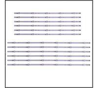 KIT 12 BARRE LED TV PER PHILIPS 65PUS655412 65PUS6554/12