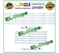 KIT 12 BARRE STRIP LED PER TV SAMSUNG D4GE-480DCA-R3/DCB 2014SVS48F-3228-R03/L06