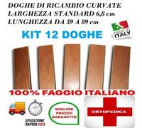 KIT 12 DOGHE DI RICAMBIO PER RETI LETTO IN LEGNO-TUTTE LE MISURE LARGHEZZA 6,7CM
