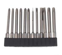 Kit 12 Inserti 75mm per phillips per pozidriv Magnetici Kit 12 | per acciaio , durezza elevata, antiusura, per ideale per avvitatori elettrici, uso professionale