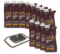 Kit 12 L MANNOL Olio Trasmissione ATF-WS Denckermann + Filtro