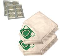 KIT 12 Microfibra Sacchetti per Aspirapolvere + 12 Profumi adatti per Vorwerk Kobold Folletto VK 200 - VK200