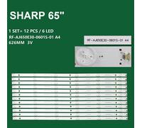 KIT 12 PEZZI BARRE STRIP 6 LED TV SHARP RF-AJ650E30-0601S-01-A4 SCHERMO 65"