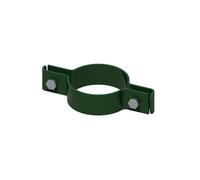 Collare VERDE con bulloni per palo tondo recinzioni reti pannelli - Kit 12 Pz