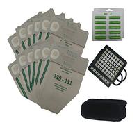 Kit 12 Sacchetti Compatibile Per Vorwerk Folletto VK130/131 + 20 Profumini + 2 Filtri Odori + 2 Filtri HEPA- Garanzia 24 Mesi Figevida