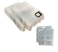 KIT 12 Sacchetti per aspirapolvere + 12 Profumi adatti per Vorwerk Folletto VK 135 136 - VK135, VK136 - FP 135 136 - FP135/136 - con microfibra speciale