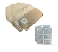 Kit 12 sacchetti per aspirapolvere + 6 Profumi adatti per Vorwerk Folletto VK 130 131 SC - VK130, VK131 - FP 130 131 - con carta speciale