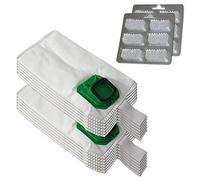 Kit 12 Sacchetti per aspirapolvere + 6 Profumi adatti per Vorwerk Folletto VK 140 150 - VK140, VK150 - FP 140 150 - FP140/150 - con microfibra speciale