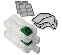 KIT 12 Sacchi / Sacchetti (Microfibra) + 12 Profumini + 2 Filtri MOTORE per aspirapolvere Vorwerk Folletto Kobold VK 140, 150, VK140, VK150