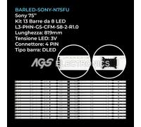 KIT 13 BARRE STRIP 8 LED TV SONY L3-PHN-G5-CFM-S8-2-R1.0 LM41-01058A