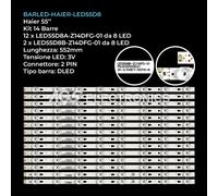 KIT 14 BARRE STRIP LED TV HAIER LED55D8A-Z14DFG-01 LED55D8B-Z14DFG-01