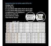 KIT 14 BARRE STRIP LED TV PHILIPS GJ-2K16-490-D712-P5 LB49016 49PUH6101