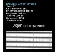 KIT 14 BARRE STRIP LED TV SHARP RF-BS700009SF30-0701, 70CL1KP, 70CL5KA