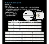 KIT 14 BARRE STRIPLED TV PHILIPS LBM550P0601-AR-4(HF)(R) LBM550P0701-AQ-4(HF)(L)