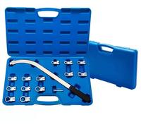 Kit 15 Pezzi Chiave Per Puleggia Con Adattatori Intercambiabili Tendicinghia
