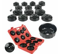 KIT 15 PEZZI CHIAVI CHIAVE A TAZZA PER FILTRO OLIO UNIVERSALE CHROME VANADIUM