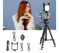KIT-15LM Luce di riempimento per treppiede con microfono Vlogging Kit per la reg