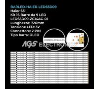 KIT 16 BARRE STRIP LED TV PHILIPS LED65D09-ZC14AG-01 30365009207 U6500U