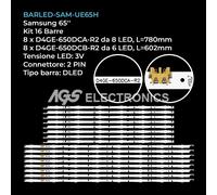 KIT 16 BARRE STRIP LED TV SAMSUNG 2014SVS65F-3228-L08/R06 UE65H5000