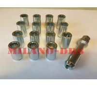 KIT 16 DADI CONICI STELLARI M12x1,50 L=37mm + 1 CHIAVE SMONTA DADI