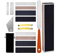Kit 16 in 1 per liutaio, strumenti per chitarra con barra di livellamento, lima, righello triangolare, carta vetrata, spandicorde, strumenti di configurazione per chitarra acustica elettrica e basso