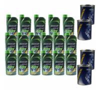 Kit 17L Olio Motore FANFARO TSX 10W-40 + MANNOL Motor Flush 1 L 4x
