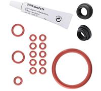 Kit 17x guarnizione, o-ringe macchine da caffè per Saeco, Philips e Gaggia | Kit di manutenzione per serbatoio acqua, gruppo infusore, valvola di supporto, per EP HD SM RI, + 6 g di grasso al silicone