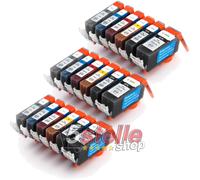 KIT 18 CARTUCCE PER CANON PIXMA MP980 MP990 NERO + COLORE