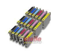 KIT 18 CARTUCCE PER EPSON STYLUS PHOTO RX500 RX600 RX620 RX640