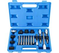 KIT 18 PEZZI DI CHIAVI PER SMONTAGGIO PULEGGIA E ALTERNATORE MOTORE AUTO VALIGIA