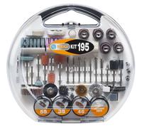 Kit 195 Accessori Universali per Mini Trapano Incisore Precisione POGGI PG195A