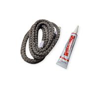 KIT 2,5 MT GUARNIZIONE TRECCIA CORDA ARTICA NERA Ø 10 MM PORTA STUFE PELLET A LE