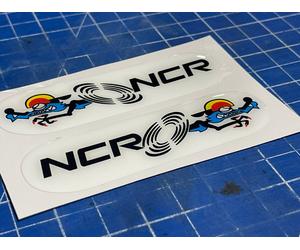 kit 2 Adesivi 3D RESINATI NCR Ducati 996 998 748 916 hypermotard small sx e dx
