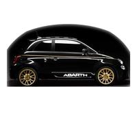 Kit 2 Adesivi Grafiche Scritte per Abarth 595 Fiat 500 Laterali Decalcomanie Tuning Auto Decorazione per Vetture in PVC Vinile Adesivo Intagliato (Bianco)