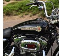 kit 2 Adesivi Harley-Davidson Vintage Sticker Custom serbatoio firefighter