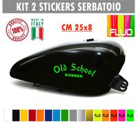 Kit 2 adesivi moto serbatoio old school bobber chopper harley vintage c1665