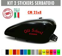 Kit 2 adesivi moto serbatoio old school bobber chopper harley vintage c1665