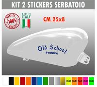 Kit 2 adesivi moto serbatoio old school bobber chopper harley vintage c1665
