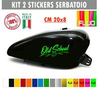 Kit 2 adesivi moto serbatoio old school bobber chopper harley vintage cod.1671
