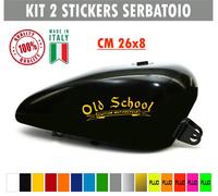Kit 2 adesivi moto serbatoio old school bobber moto chopper harley vintage c1666