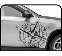 Kit 2 Adesivi rosa dei venti effetto consumato per auto van e furgoni grafiche adesive per auto camper roulotte furgone Decalcomanie Van Furgone minibus (ALTRO COLORE (CONTATTACI))