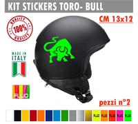 Kit 2 Adesivi toro bull natura tauro Casco Moto Serbatoio auto Valigia cod. 1730