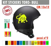 Kit 2 Adesivi toro bull natura tauro Casco Moto Serbatoio auto Valigia cod. 1730
