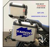 KIT 2 ADESIVI VALIGE Stickers DECAL MOTO BMW R 1200 GS ADVENTURE COMPAT. BLU