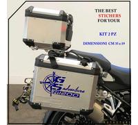 KIT 2 ADESIVI VALIGE Stickers MOTO BMW R 1200 GS ADVENTURE MOD2 COMPAT. BLU