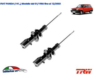 KIT 2 AMMORTIZZATORI ANTERIORI TRW ADATTI PER FIAT PANDA 141 4X2 DAL 01/1986-> O