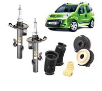 Kit 2 Ammortizzatori+Tamponi+Supporti Anteriori Citroen Nemo Fiat Fiorino Qubo